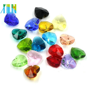 Fashion large faceted crystal heart pendant for jewelry making